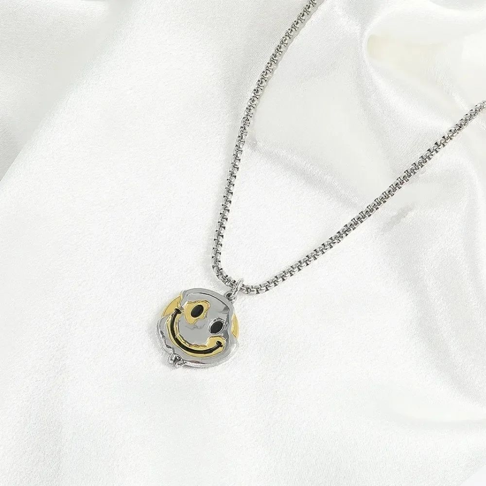 Drippy Smiley Face Necklace - Picture 2 of 5